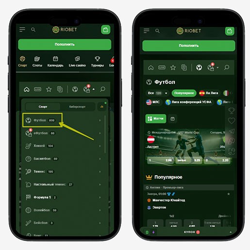 Каталог матчей
